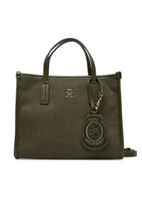TOMMY HILFIGER - Tommy Hilfiger Torebka City Small Tote Melton AW0AW17852 Khaki. Kolor: brązowy