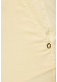 Pennyblack spodnie damskie kolor żółty proste high waist. Stan: podwyższony. Kolor: żółty. Materiał: materiał #3