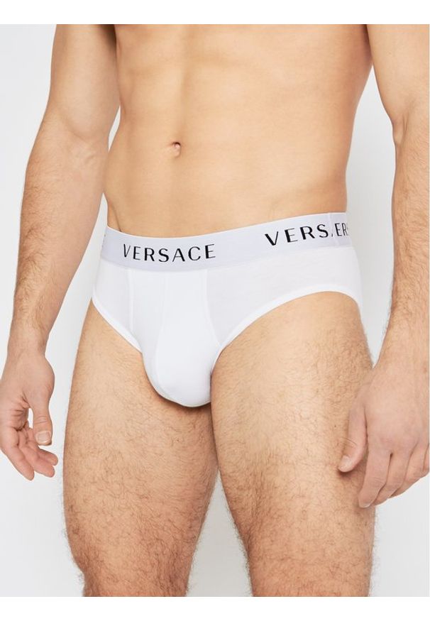 VERSACE - Versace Slipy Basso AUU04019 Biały. Kolor: biały