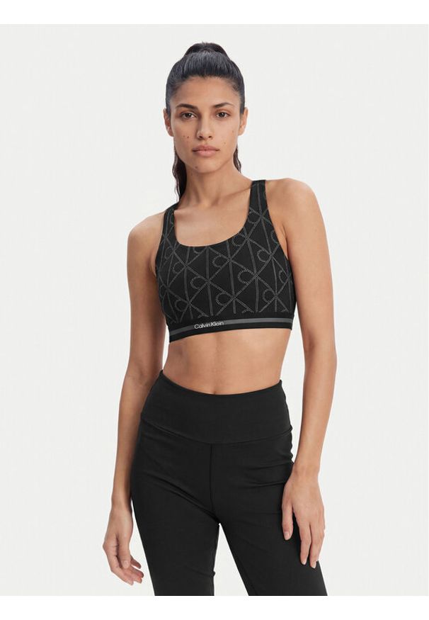 Calvin Klein Performance Biustonosz sportowy Icon LVGWS6K347 Czarny. Kolor: czarny. Materiał: syntetyk
