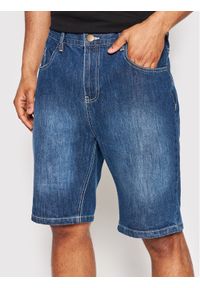 Brave Soul Szorty jeansowe MSRT-UGANDA Granatowy Skinny Fit. Kolor: niebieski. Materiał: bawełna #1