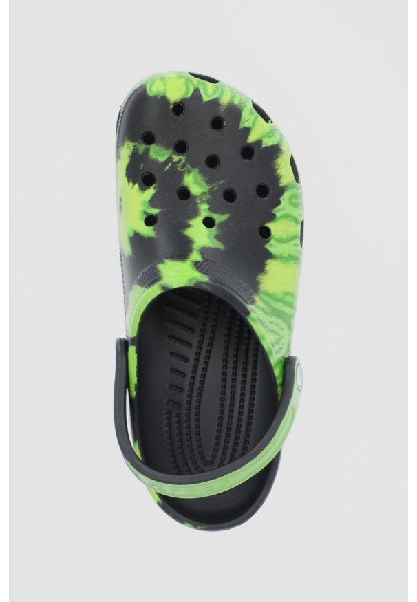 Crocs - Klapki. Kolor: czarny. Materiał: materiał. Obcas: na obcasie. Wysokość obcasa: niski