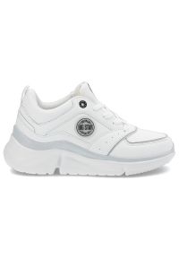 Big-Star - Białe Sneakersy Big Star Damskie Sportowe Buty. Kolor: biały. Materiał: materiał, skóra ekologiczna. Szerokość cholewki: normalna. Obcas: na platformie. Styl: sportowy #3