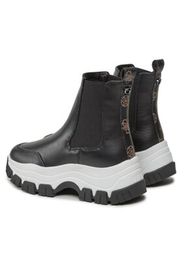 Guess Botki Besona FL8BEO ELE12 Czarny. Kolor: czarny. Materiał: skóra