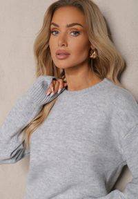 Renee - Jasnoniebieski Sweter z Domieszką Wełny Torissia. Kolor: niebieski. Materiał: wełna. Sezon: zima #5