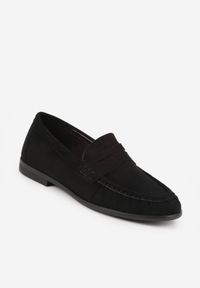 Renee - Czarne Mokasyny VICES ze Skórzaną Wkładką i Marszczeniem przy Nosku Ananora. Kolor: czarny. Materiał: skóra. Styl: klasyczny, elegancki #4