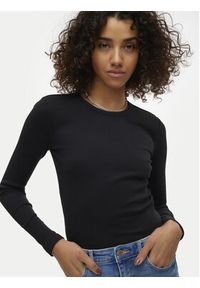 Vero Moda Bluzka Chloe 10306897 Czarny Slim Fit. Kolor: czarny. Materiał: bawełna #4