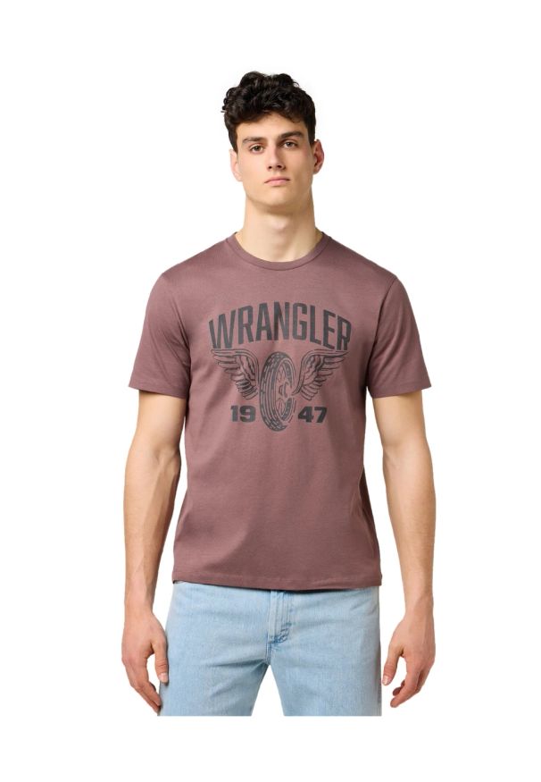 Wrangler - MESKA KOSZULKA WRANGLER AMERICANA TEE PEPPERCORN 112371476