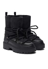 TOMMY HILFIGER - Tommy Hilfiger Śniegowce FW0FW08085 Czarny. Kolor: czarny. Materiał: skóra #2