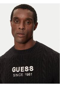 Guess Sweter M4BR11 Z3HA2 Czarny Regular Fit. Kolor: czarny. Materiał: syntetyk