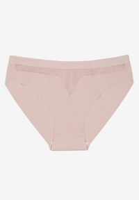 Renee - Jasnofioletowe Majtki Bezszwowe Ozdobione Geometrycznym Wzorem Navlinne. Kolor: fioletowy. Materiał: jeans. Wzór: geometria, aplikacja