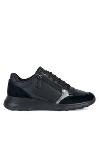 Geox Sneakersy D Alleniee D36LPB 05422 C9999 Czarny. Kolor: czarny. Materiał: zamsz, skóra
