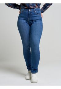 Big-Star - Spodnie jeans damskie z wysokim stanem Katrina High Waist 470. Stan: podwyższony. Kolor: niebieski