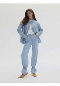 Reserved - Jeansy straight z wysokim stanem - niebieski. Stan: podwyższony. Kolor: niebieski #1