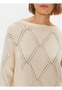 Weekend Max Mara Sweter Abbozzi 2425366161 Écru Standard Fit. Materiał: bawełna #4