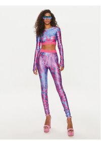 Versace Jeans Couture Legginsy 76HAC101 Niebieski Skinny Fit. Kolor: niebieski. Materiał: syntetyk #5