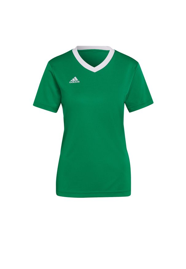 Koszulka piłkarska damska Adidas Entrada 22 Jersey. Kolor: biały, zielony, wielokolorowy. Materiał: jersey. Sport: piłka nożna