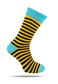 His Story - Skarpetki Bawełniane - Tematyczne - Asymetryczne w Pszczoły. Kolor: wielokolorowy. Materiał: elastan, bawełna, poliamid #4