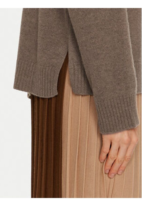 Weekend Max Mara Sweter Jerez 2425366142 Brązowy Relaxed Fit. Kolor: brązowy. Materiał: wełna