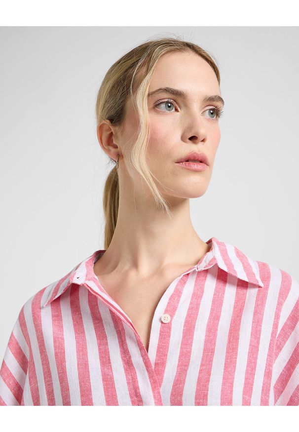 Lee - DAMSKA KOSZULA LEE ELASTICATED SHIRT LYCHEE AWNING 112363502