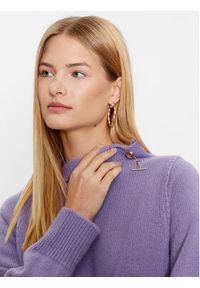 Liu Jo Sweter CF3049 MA62E Fioletowy Regular Fit. Kolor: fioletowy. Materiał: wełna, wiskoza #4