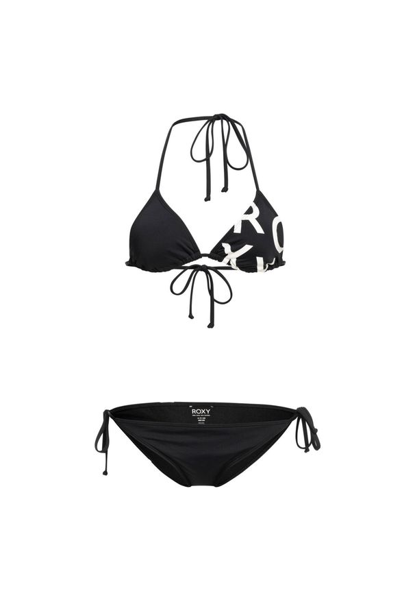 Roxy - Zestaw trójkątny bikini dla Kobiety BEACH CLASSICS TIE SIDE Czarny. Kolor: szary. Materiał: nylon, elastan, materiał