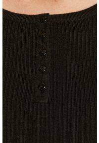 only - Only - Sweter. Kolor: czarny. Materiał: poliester, dzianina. Długość rękawa: długi rękaw. Długość: krótkie #4