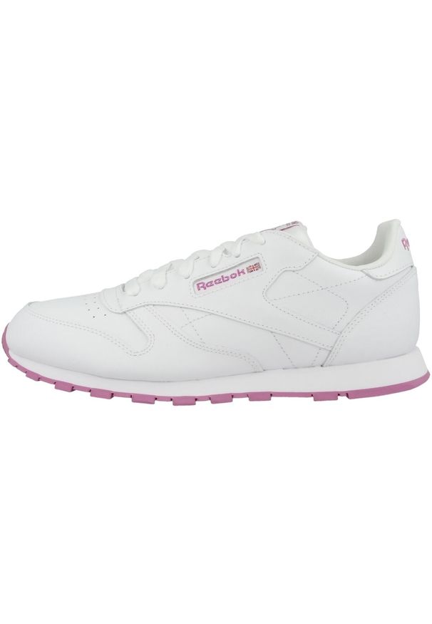 Buty do chodzenia dla dzieci Reebok Classic Leather. Zapięcie: sznurówki. Kolor: biały. Materiał: materiał, tkanina, syntetyk, skóra. Szerokość cholewki: normalna. Model: Reebok Classic. Sport: turystyka piesza