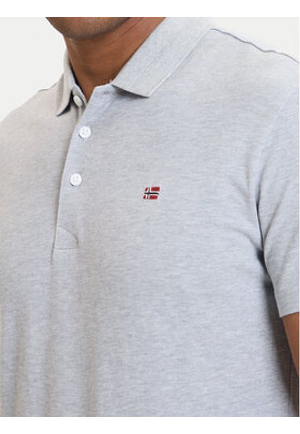 Napapijri Polo Ealis NP0A4H8B Szary Regular Fit. Typ kołnierza: polo. Kolor: szary. Materiał: bawełna