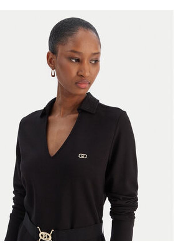 Liu Jo Sukienka codzienna TF5224 JS182 Czarny Regular Fit. Okazja: na co dzień. Kolor: czarny. Materiał: syntetyk. Typ sukienki: proste. Styl: casual