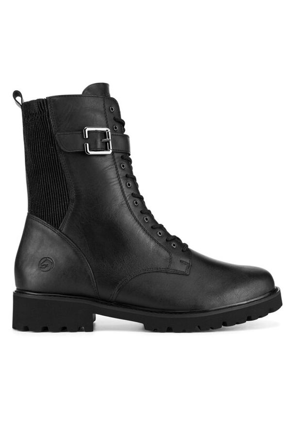 Remonte Botki D8664-00 Czarny. Kolor: czarny. Materiał: skóra