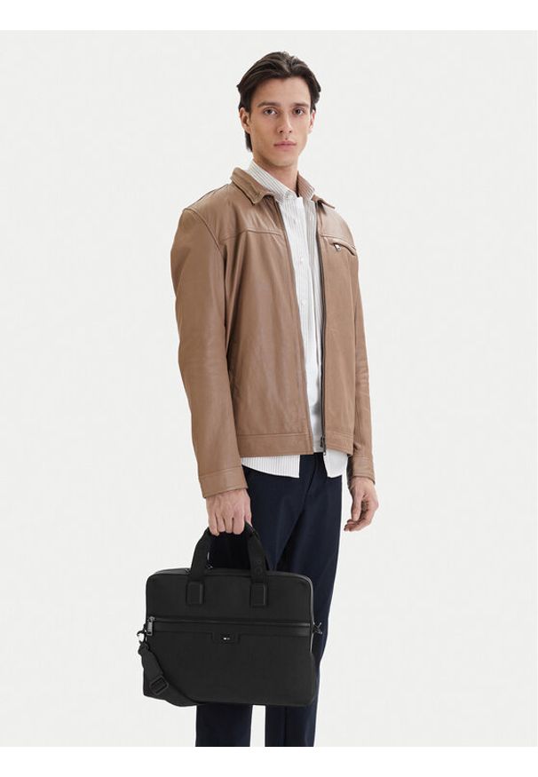 BOSS Torba na laptopa Ray 50536181 Czarny. Kolor: czarny. Materiał: materiał