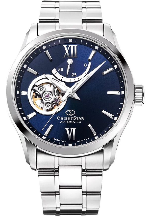 orient - Zegarek męski Orient Star RE-AT0001L00B srebrny. Kolor: srebrny