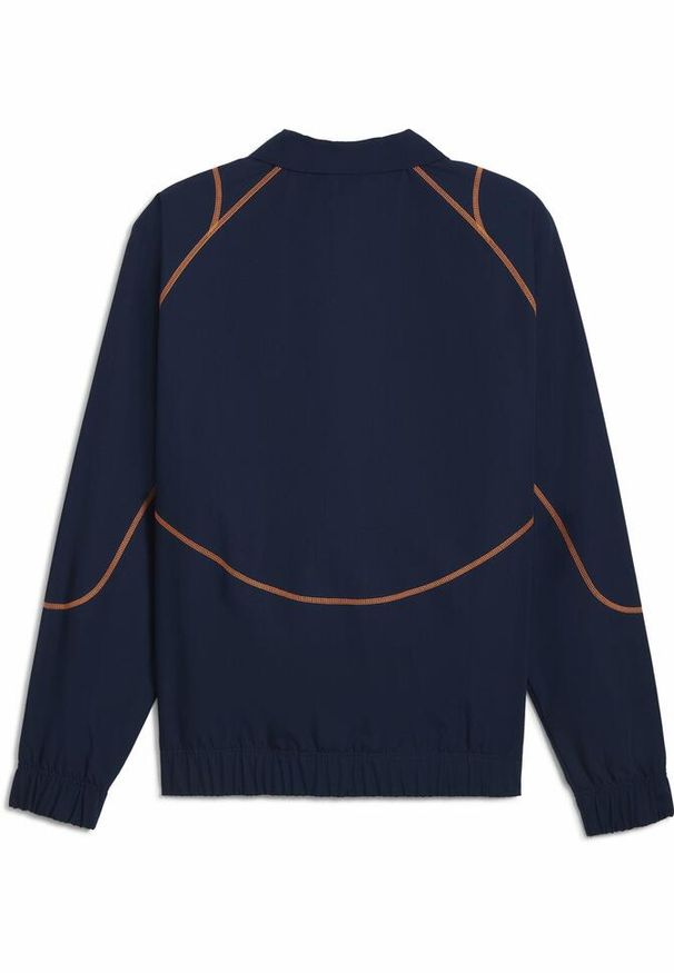 Puma - Kurtka dresowa męska PUMA ftblSTATEMENT Olympique Marsylia. Kolor: żółty, pomarańczowy, wielokolorowy. Materiał: dresówka. Wzór: aplikacja