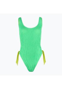 Strój kąpielowy jednoczęściowy damski Hurley Solid Scrunch Moderate One Piece. Kolor: zielony