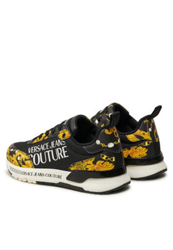 Versace Jeans Couture Sneakersy Dynamic 77VA3SA3 Czarny. Kolor: czarny. Materiał: skóra