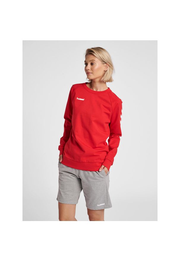 Bluza do piłki ręcznej damska Hummel Go Cotton Sweatshirt Woman. Kolor: czerwony, różowy, wielokolorowy