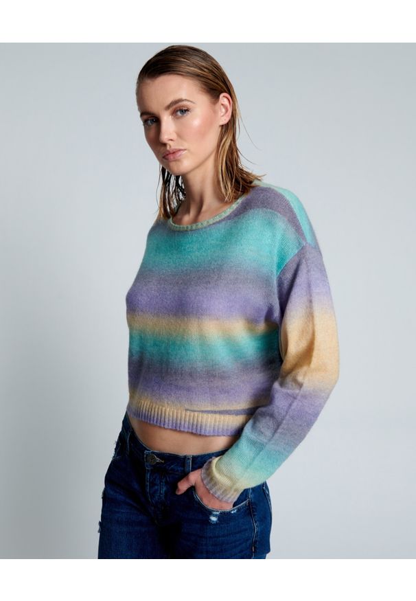 ONETEASPOON - Pastelowy sweter Gradual Dusk. Kolor: niebieski. Materiał: materiał
