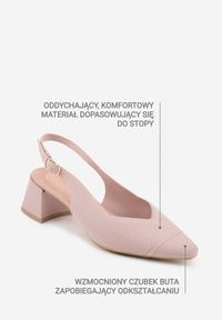 Renee - Różowe Czółenka VICES Soft Fit Slingback na Lakierowanym Słupku z Elastyczną Cholewką Comfort Coromenis. Zapięcie: sprzączka. Kolor: różowy. Materiał: lakier. Szerokość cholewki: normalna. Obcas: na słupku. Styl: elegancki #3