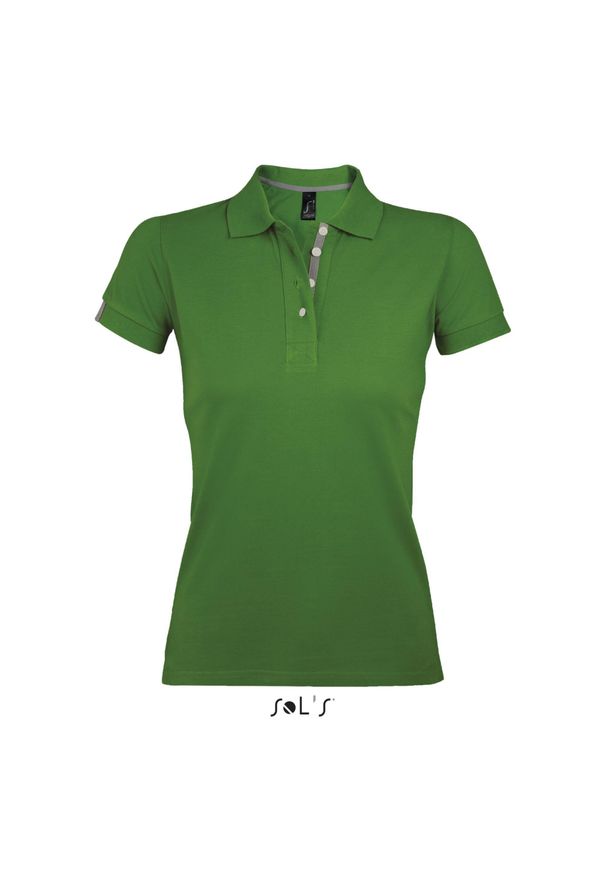 SOL'S - Damska koszulka polo Sol's Portland. Typ kołnierza: polo. Kolor: zielony