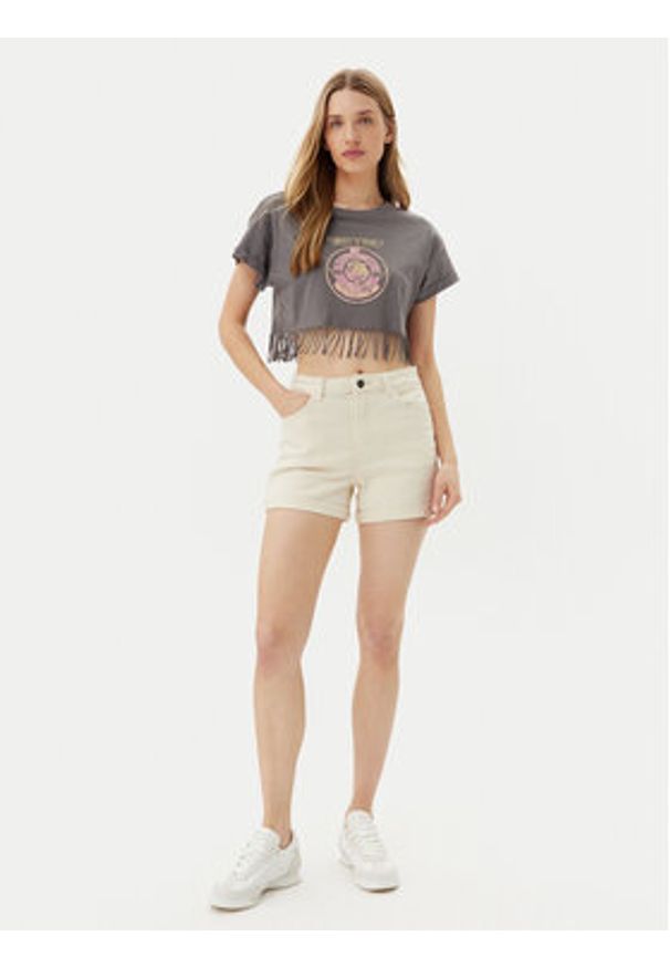 Noisy may - Noisy May T-Shirt Gaby 27033386 Szary Regular Fit. Kolor: szary. Materiał: bawełna