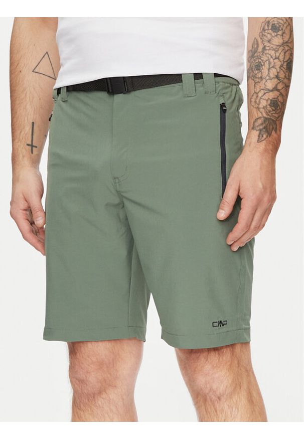 CMP Szorty sportowe 3T51847 Zielony Regular Fit. Kolor: zielony. Materiał: syntetyk