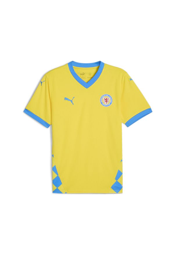 Puma - Męska koszulka domowa Eintracht Braunschweig 24/25 PUMA. Kolor: niebieski, wielokolorowy, żółty. Sport: piłka nożna