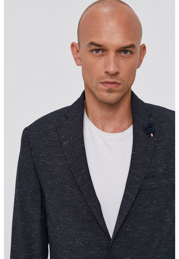 TOMMY HILFIGER - Tommy Hilfiger - Marynarka. Okazja: na co dzień. Kolor: niebieski. Styl: klasyczny, casual