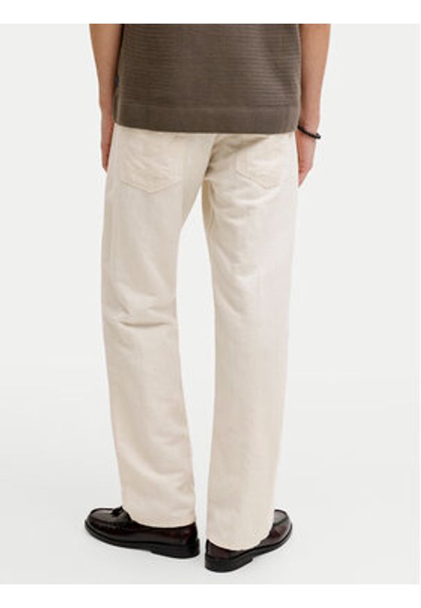 Jack & Jones Spodnie materiałowe Chris 12293296 Beżowy jasny Loose Fit. Kolor: beżowy. Materiał: bawełna