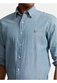 Polo Ralph Lauren Koszula jeansowa 710792042001 Niebieski Custom Fit. Typ kołnierza: polo. Kolor: niebieski. Materiał: bawełna #4