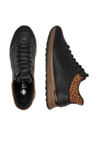 Rieker Sneakersy N1457-00 Czarny. Kolor: czarny. Materiał: materiał, skóra #7