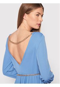 Rinascimento Sukienka koktajlowa CFC0018404002 Niebieski Regular Fit. Kolor: niebieski. Materiał: syntetyk. Styl: wizytowy