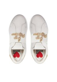 Love Moschino - LOVE MOSCHINO Sneakersy JA15064G1MIA610A Biały. Kolor: biały. Materiał: skóra #4