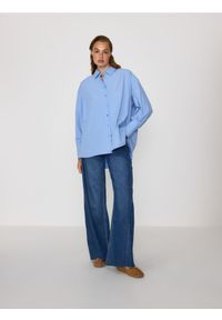 Reserved - Koszula z bawełny - niebieski. Kolor: niebieski. Materiał: bawełna
